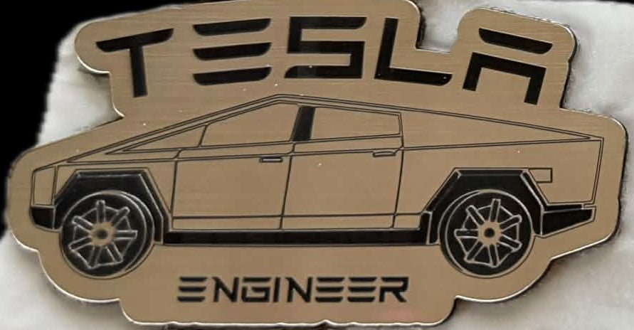 Cybertruck Metallic Patch Trucker Hat – Black Mesh – Tesla-Inspired Cyber Paint snap back hat. - PS Custom Creations
